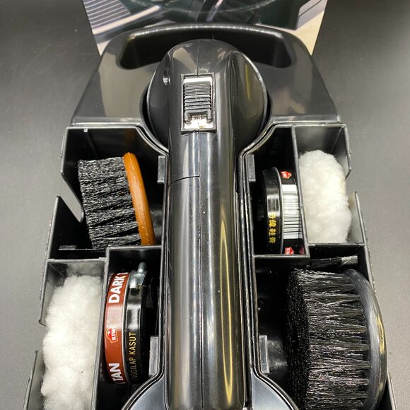 Vintage 90s Claybrooke Automatic 2 Speed Shoe Polisher w/ Organizer Case VTG - Picture 7 of 11